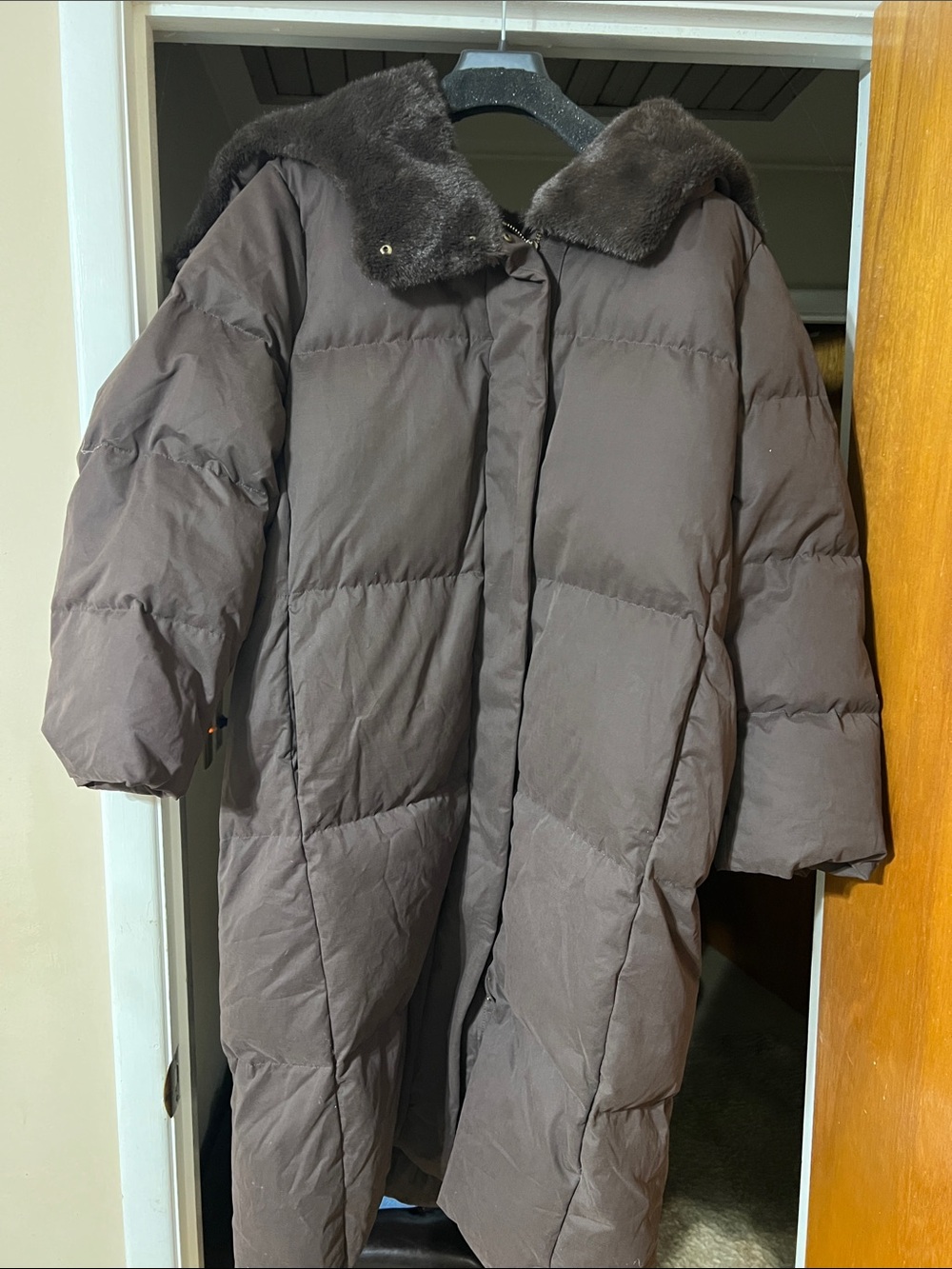NWT! Banana Republic Lowri Oversized Puffer Coat XL Rich Cacao